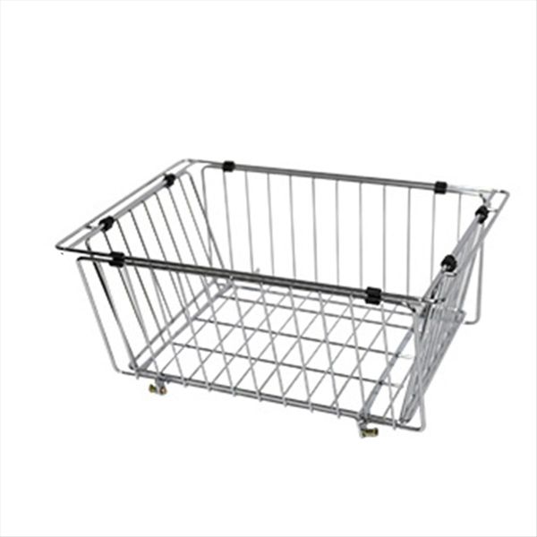 Camping Folding Basket for Igt Unit Table Storage Basket Silver