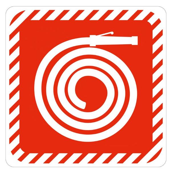 Parrot Products: White Fire Hose Reel Symbolic Sign on White ACP 15cm*15cm