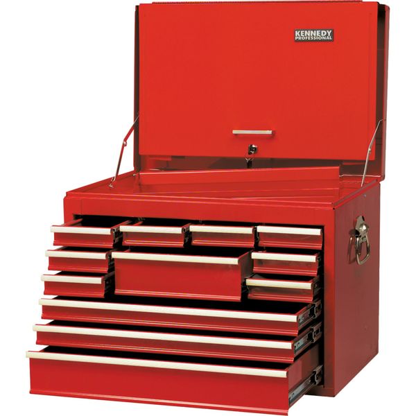 Kennedy Red 12 Drawer Extra Deeptool Chest