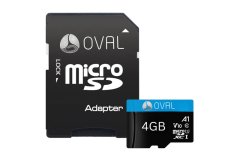OVAL 4GB Memory Card with SD Card Adapter-High-Speed Storage for Smartphons