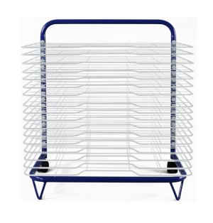 Large Paint Art Drying Rack on Wheels - 17 Racks (A2 Paper Size) - Mobile