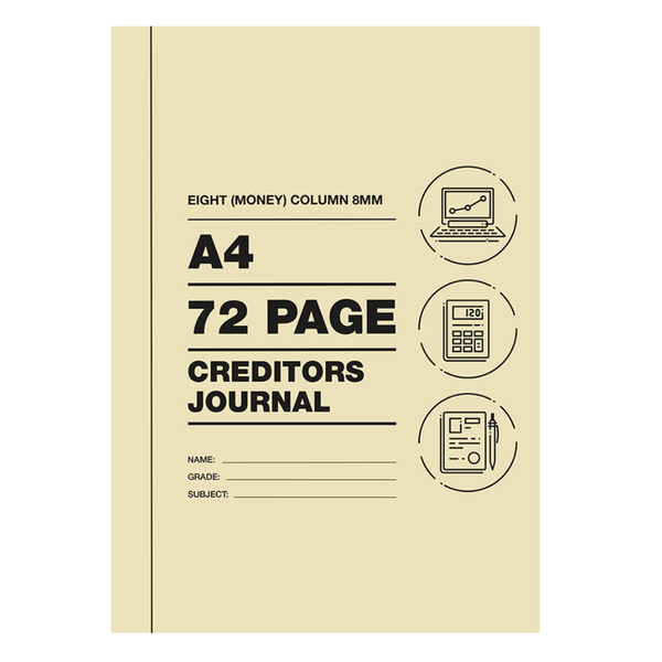 72 pages A4 Accounting Books 8MC Creditors Journal ( Pack of 10)