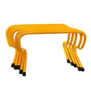 5 Piece Weighted Agility Training Hurdles for Speed &amp; Running - Yellow