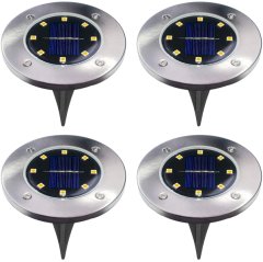 Solar Ground Light Waterproof - Pack Of 4 Ground Garden Light Spot Light