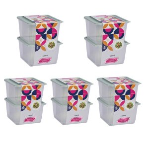 Contour Square Lunch Box 1300ml - 10-Piece