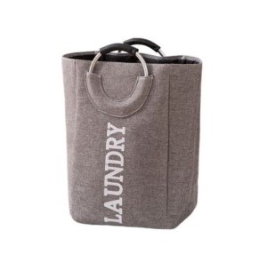 Olive Tree - Collapsible Storage/Laundry Bin With Aluminium Handle - Coffee