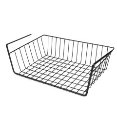 Fine Living Hanging Storage Baskets - Black