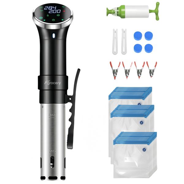 Wi-Fi Sous Vide Cooker Kit, 1100W Sous Vide Machine With LED