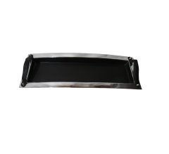 Tray Aluminium Curved With Black Coating And Leather Handles