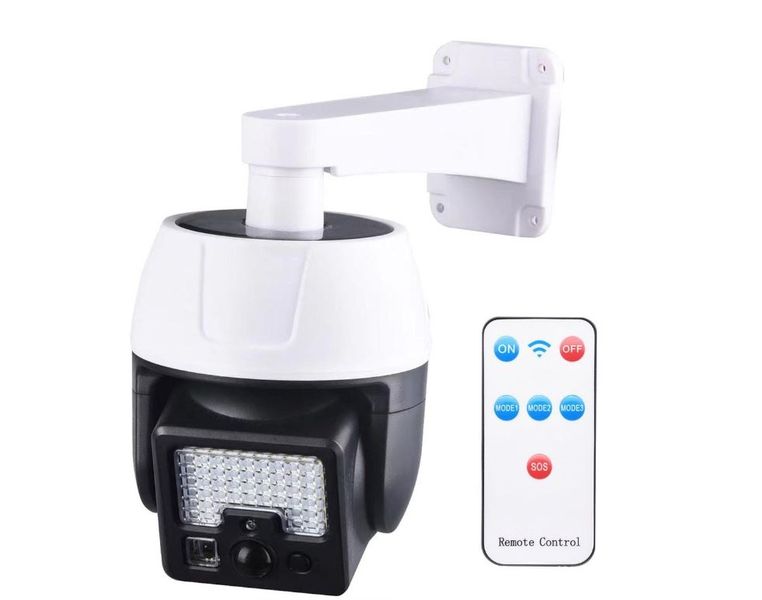 Solar Powered Sensor Simulation Monitoring Dummy Camera Wall Light 44LED