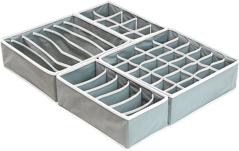 HomeFX Underwear Drawer Organizer - Set of 4