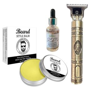 Professional Hair Clipper with Beard Master Style Balm &amp; Hair Growth Oil