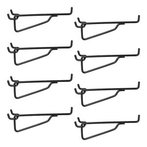Peg Board Shelf Hooks, 8PACK 6In Metal Utility Hook Set, Peg Board Organize