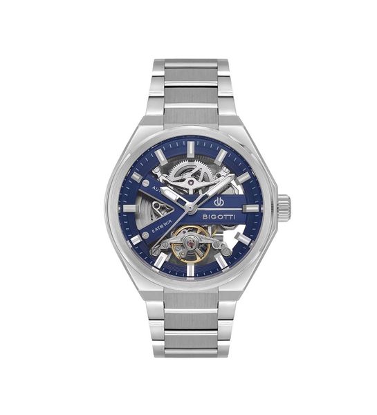 Bigotti Men Automatic Silver-Blue Metal Formal, LeisureBG1106473