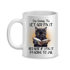 Jail Cat Coffee Mugs with Funny Jokes Graphic Animal Sayings Design Cups072