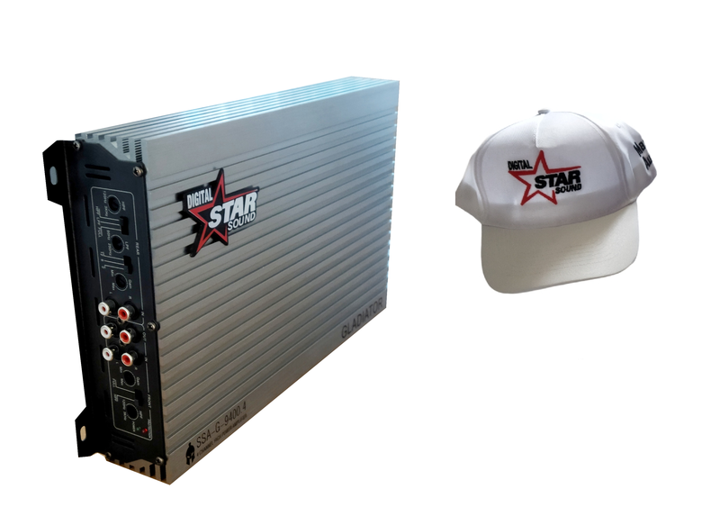 Starsound Gladiator 9400w 4 channel Amplifier with Starsound Cap