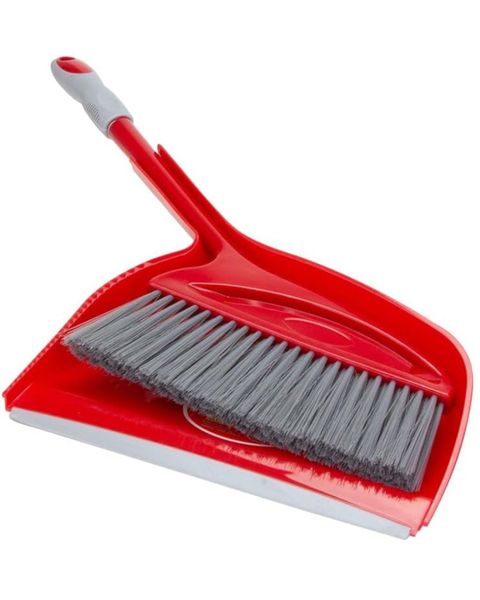 Dustpan and Brush Handheld Cleaning Set | Long Handle for Home &amp; Office