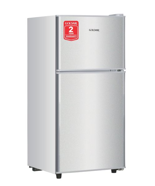 Goldair 120L Silver Upright Freezer and Bottom Fridge Model Number GDD-120S