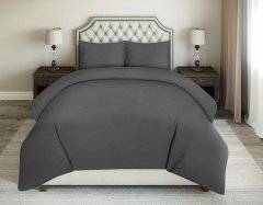 Wonder Towel Luxury Crease-free Hotel Duvet Cover Set Double Dark Grey