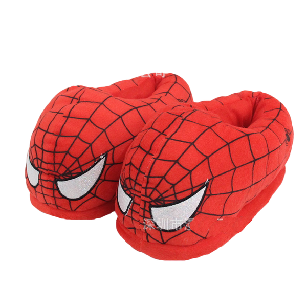 None slip Winter Warm Slippers-Morning Shoes -Plush Slipper-Vecro Spiderman