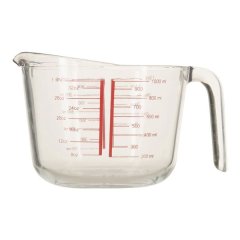 MEASURING JUG 1000ML GLASS AQUA -Kitchen Essentials