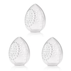 Transparent Makeup Beauty Sponge Holder Portable Egg Storage Case Trio