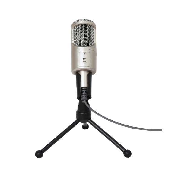 3.5mm Wired Condenser Microphone Stereo Desktop With Stand