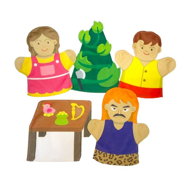 Story Telling: Jack &amp; The Beanstalk Hand Puppet Set - 5 Piece