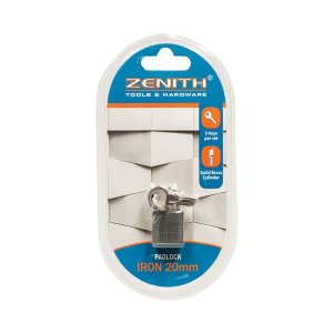 Padlock - Home Security - Iron - Extra Keys - Silver - 20mm - 6 Pack