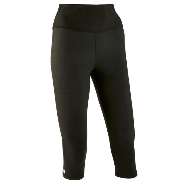 Domyos Women's Fitness Cardio Cropped Bottoms - Black