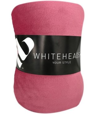 Whiteheads Faux Fur Blanket Throw - Blush