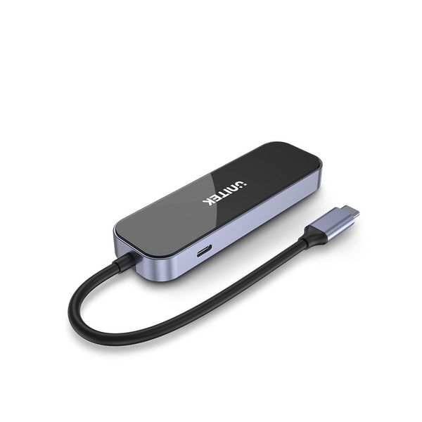 H6 uHUB Gloss 6-in-1 Type-C Ethernet Hub With HDMI and 100W Power Delivery