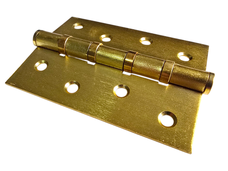 NT TOOLS Ball Bearing Brass Butt Hinges 100mm (Pair) with Screws