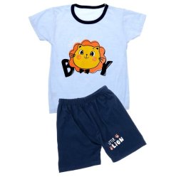 100% Cotton Summer Boys Lion Pyjamas Set