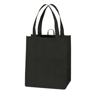 Eco Friendly Foldable, Washable &amp; Reusable Shopper Bag - Black - 50 Pack