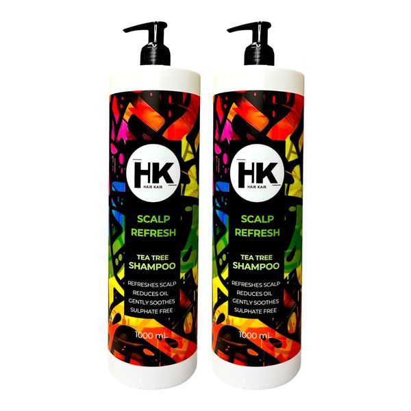 HK Scalp Refresh Tea Tree Shampoo 2 x 1L - Sulphate Free Detox for Scalp