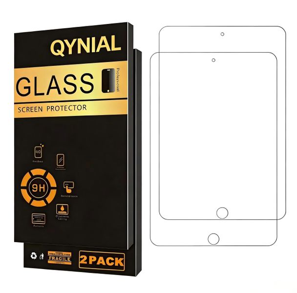 QYNIAL Screen Protector Glass Compatible with iPad Mini 4/5 2Pcs