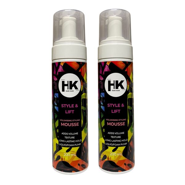 HK Style &amp; Lift Volumising Mousse Duo - Adds Body, Hold &amp; Bounce