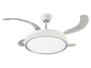 Fine Blue Modern Ceiling Fan Light with Transparent Acrylic Blades JAFL009