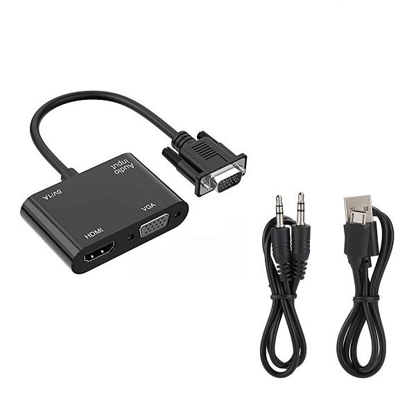 TK-H135 VGA to HDMI + VGA Converter With Audio 2K Output And Power Port