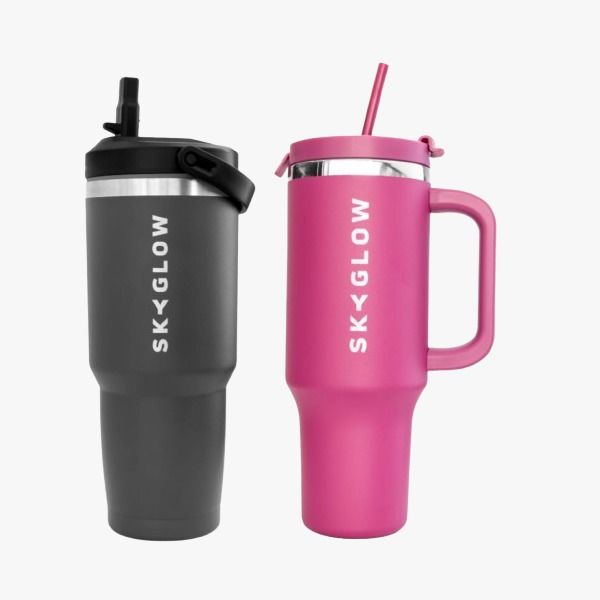 SkyGlow - 887ml Tumbler with straw &amp; 1.2L water bottle