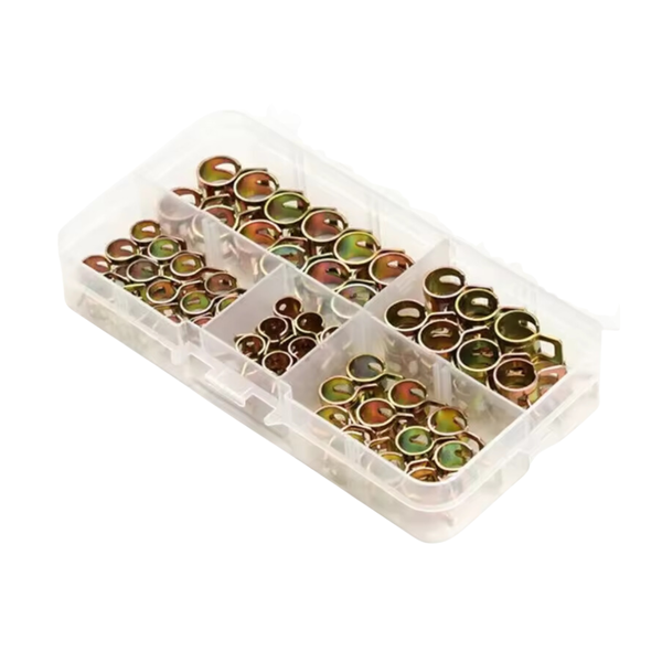 KR Zinc Plated Hose Clamp Assortment Kit: M6-M10 (75-Piece)