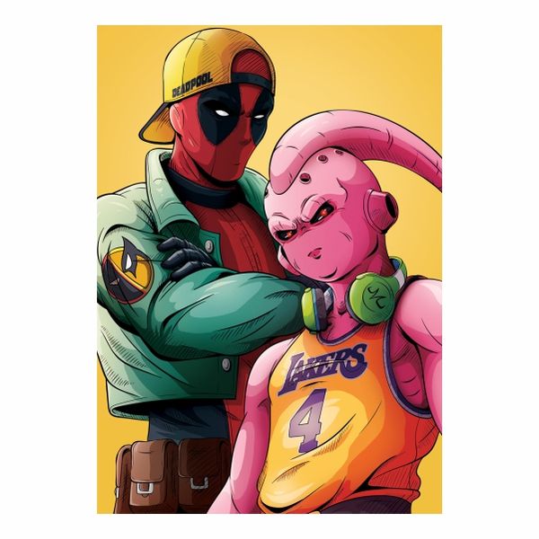 Deadpool and Majin Lakers Fan - A1 Poster