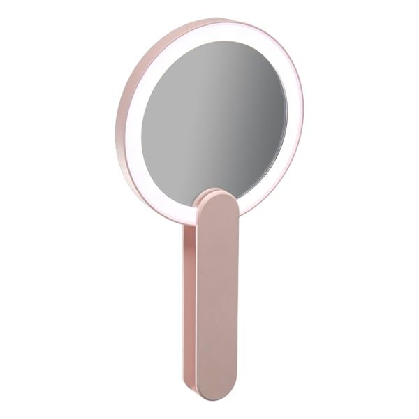Portable LED Makeup Mirror with 2x Magnification
