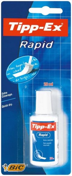 Tipp-Ex Rapid Correction Fluid 20ml - Wedge Foam Applicator x 2