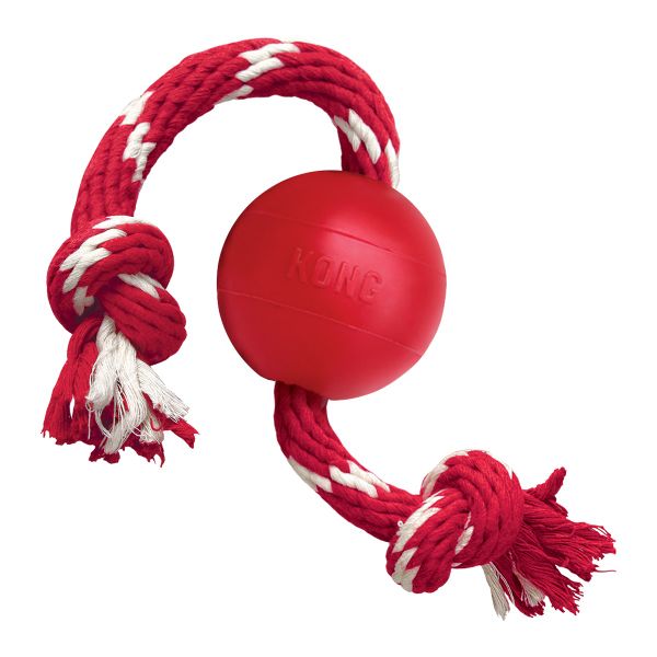 Kong - Ball With Rope - Small - Red