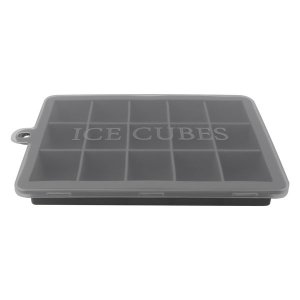 Bar Butler Grey Silicone Ice Cube (15) Tray, (195x125x25mm)
