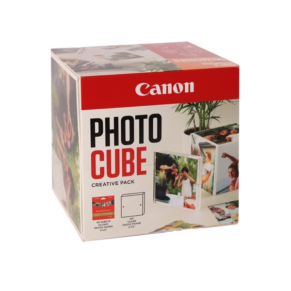 Canon Photo Cube + 40 sheets of Canon 5" x 5" Glossy Photo Paper
