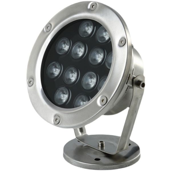 12W LED Underwater Light For Fountains, Pooland &amp; Fish Ponds (Warm White)