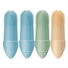 4 Pack Dog Tooth Brush 360 Cleaning Finger Toothbrush For Dogs